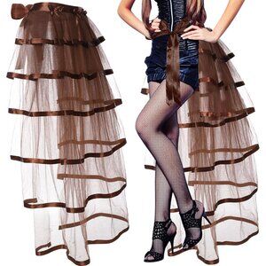 Steampunk Bustle Skirt Victorian Lace Tutu Costume for Women